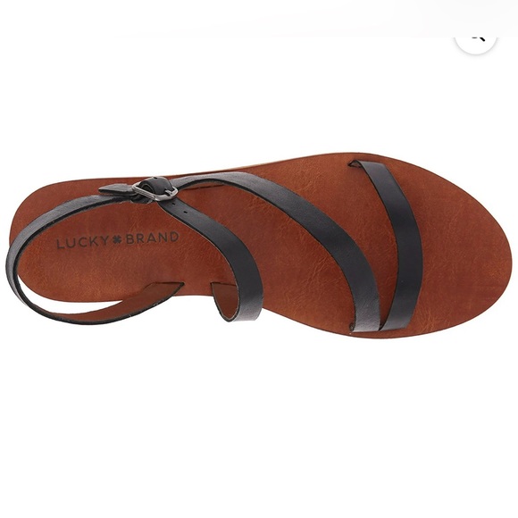 Lucky Brand black leather sandals - Picture 2 of 5